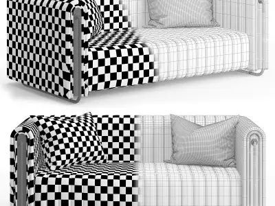 SOFA RIVERS Low-poly 3D model