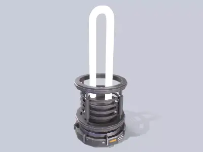 Sci fi lamp Low-poly 3D model buy