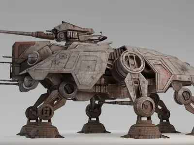 STAR WARS AT-TE Walker Rigged Model 3D model