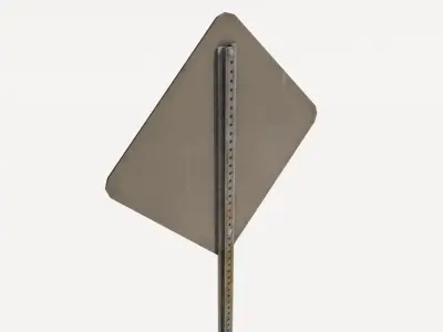 Crosswalk Sign 3D model Low-Poly Low-poly 3D model