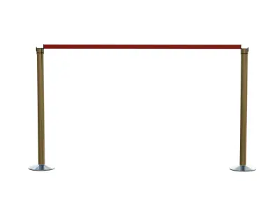 Airport Crowd Barrier Low-poly 3D model