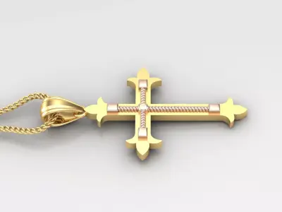 Cross Light Gold 4CP094 3DM STL 3D model
