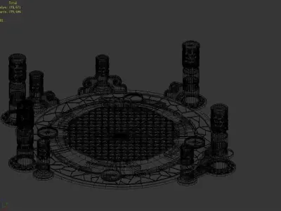 Game Building - Xinshoucun platform 011 3D model