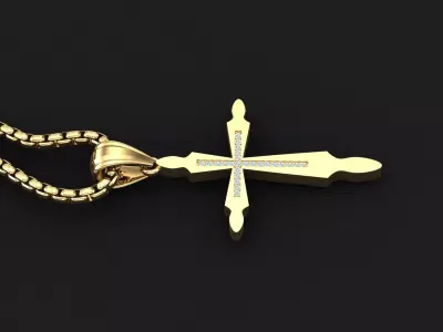 Cross Light Gold 3CP028 3DM STL 3D model