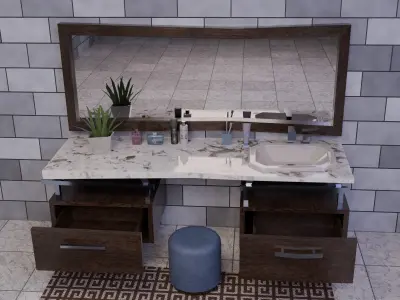 Bathroom pack Low poly Low-poly 3D model