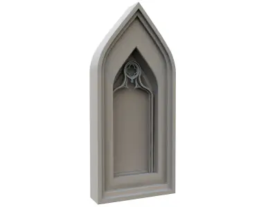 Medieval window Low-poly 3D model