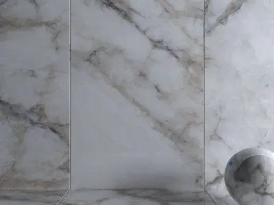 Wall Tiles Museum Crystal White 160x320 Set 1 Texture