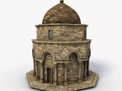 Small mosque Low-poly 3D model