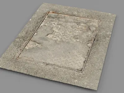 Cover manhole 10 raw scan 3D model