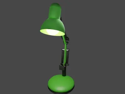 green lamp Low-poly 3D model