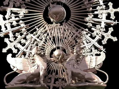 Solar Throne wall 3D model