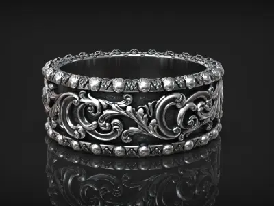 Memento Mori Baroque Skull Head Pattern Brutal Band 3D print model