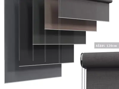 Roller Blinds 11 Low-poly 3D model