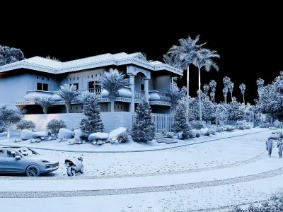 MODERN CLASSIC VILLA PHALAENOP AMABILIS 3D model