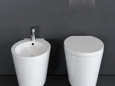 Scarabeo Ceramiche Wish WC Low-poly 3D model