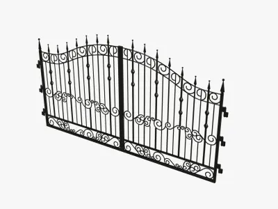 Gate-9 wrought iron gates 3D model