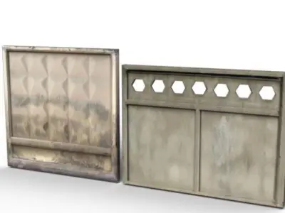 Urban Props low-poly pack Low-poly 3D model