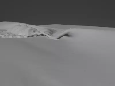 Realistic Barreling Beach Wave for Surfing 3D model