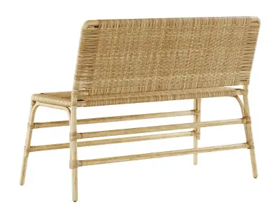 Rattan bench MD45  3D model