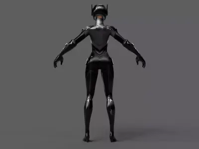 BRUTE Gunner Pilot Sci fi Low-poly Rigged 3D model