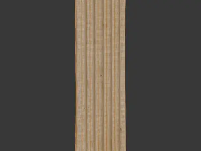 Fluted Architectural Column 3D Scan Low-poly 3D model