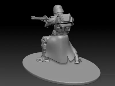 star wars 3d printable clone Galactic Marine Pose 1 3D print model