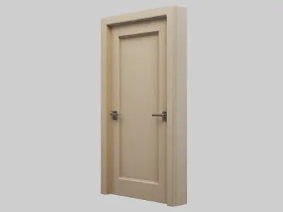 Hollow core door model Low-poly 3D model