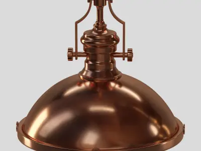 light-08 industrial pendant light with copper finish 3D model