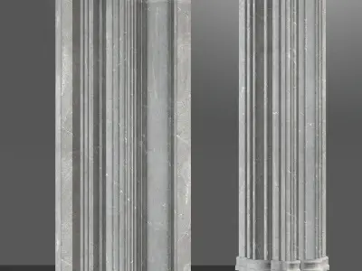 Fantasy arch and column 3D model