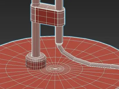 SOPORTE BLACKENED BRASS FLOOR LAMP 3D model