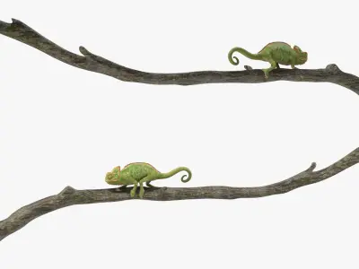  Walking Chamelion Animated Rigged for Blender 