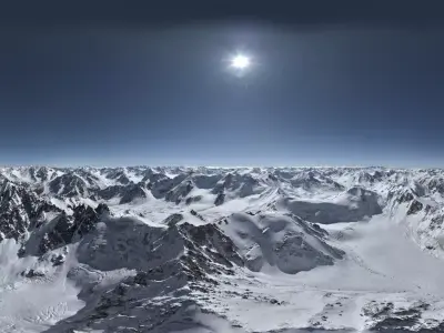 HDR - Snowy Peaks and Glaciers 3D model