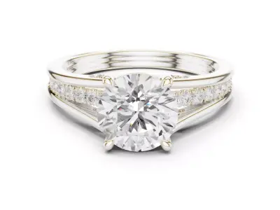  solitaire ring 3dm stl render detail 3D print model 3D print model