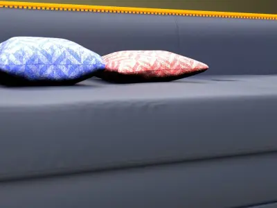 Classic Leather Couch for Interior and Architectural Design 3D model