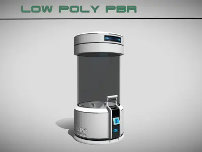 Sci-fi Lab Equipment Low-poly 3D model