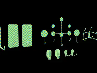 Hook Pack - 58 Model Variation - Tiling Textures Low-poly 3D model