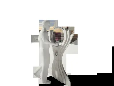 Elven drinking fountain 3D model
