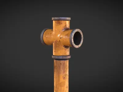 Iron Pipe Melee Low-poly 3D model