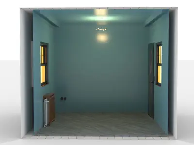 Bedroom Type 1 Interior Design without Furnitures 3D model