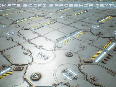 PBR Sci-Fi Spaceship Texture 25 Low-poly 3D model