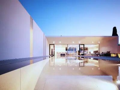 Modern Pool Villa V-ray 5 Cinema 4D 3D model