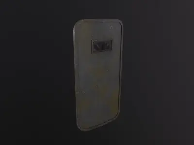 Riot Shield 3D Model Low-poly 3D model