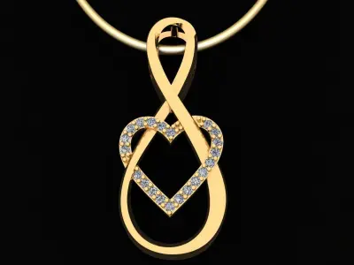 Heart love pendant 3D print model  3D print model