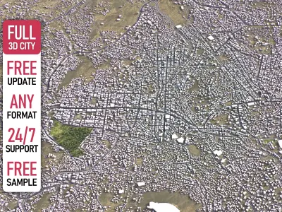 Taizz - 3D City Model Low-poly 3D model