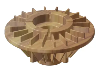 Wooden Engine Cooling Fan Clutch 3D model