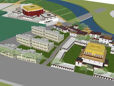 vacation spot-Resort-Fashion Leisure Hotel-0100 3D model
