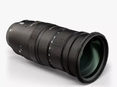 Sigma 50-500mm 4-5 6-3 EX APO DC OS HSM Lens Low-poly 3D model