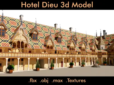 Hotel Dieu- 3d Model 3D model