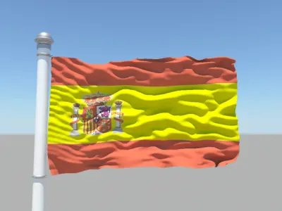 Spain flag 3D model