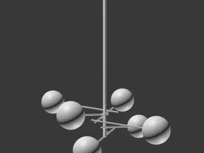 Bolle Gallotti 6 Light Chandelier 3D model